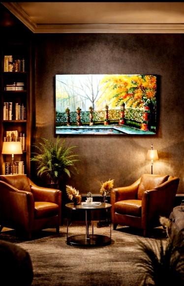 Quadros Grandes para Sala Pintura Tela Paisagem Black Friday