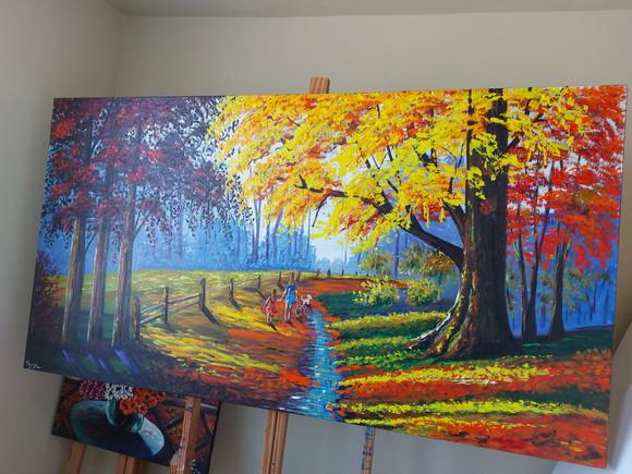 Quadros Paisagem Campo Ipê Amarelo Presente de Natal