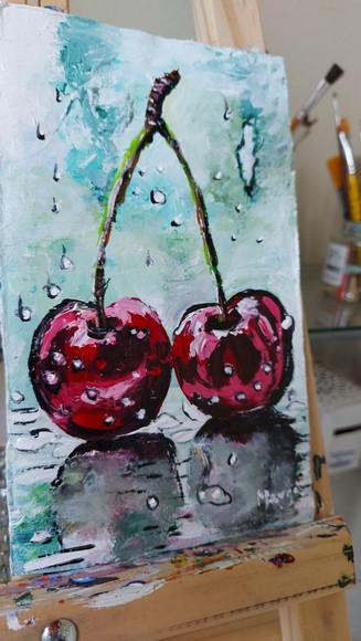 Quadros para Cozinha Frutas Cerejas Presente de Natal