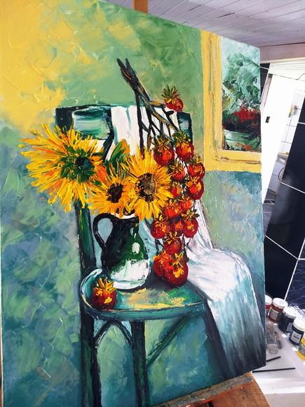 Quadros para Cozinha Pintura Tela Tomates Presente de Natal
