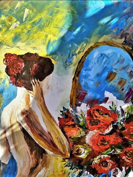 Quadros para Quarto e Sala Mulher no Espelho Black Friday