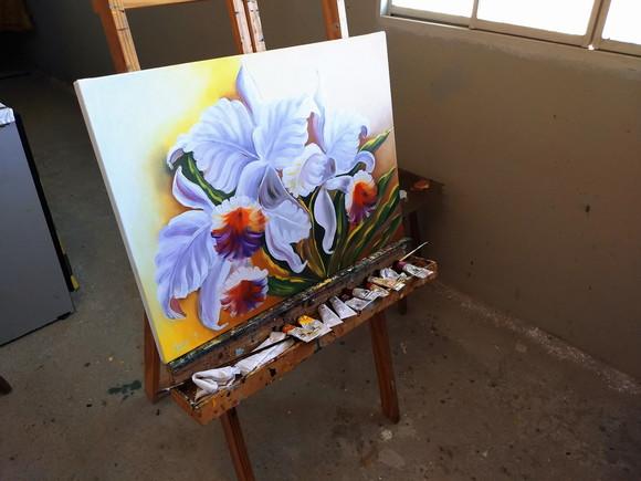 Quadros para Quarto e Sala Pintura Orquídeas Black Friday