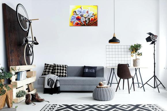 Quadros para Quarto e Sala Pintura Orquídeas Black Friday