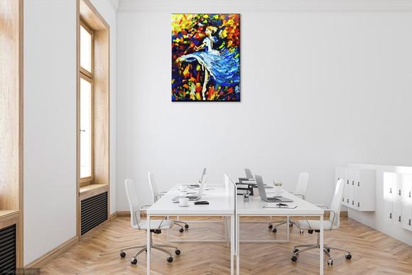 Quadros para Quarto e Sala Pintura em Tela Mulher Bailarina