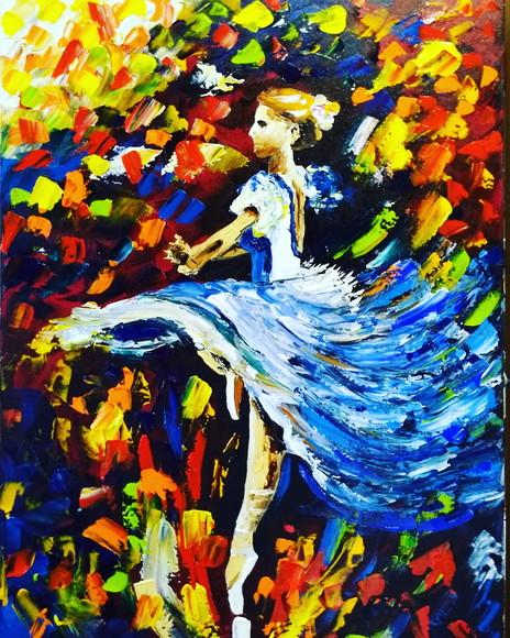 Quadros para Quarto e Sala Pintura em Tela Mulher Bailarina
