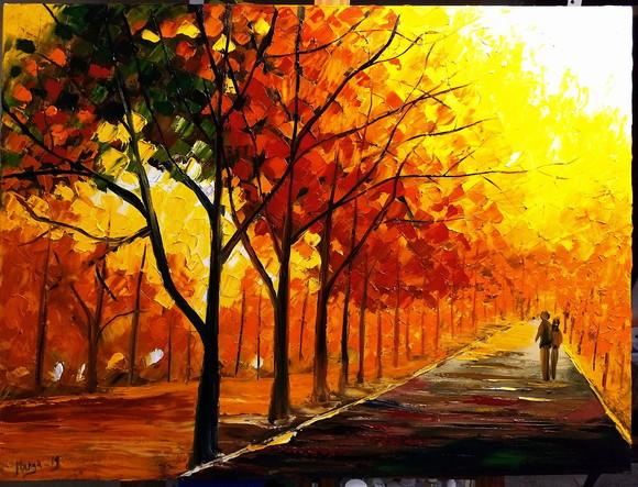 Quadros para Sal Pintura Paisagem Sol de Verão Black Friday