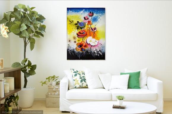 Quadros para Sala e Quarto Abstrato Aquarela Black Friday