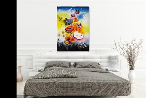 Quadros para Sala e Quarto Abstrato Aquarela Black Friday