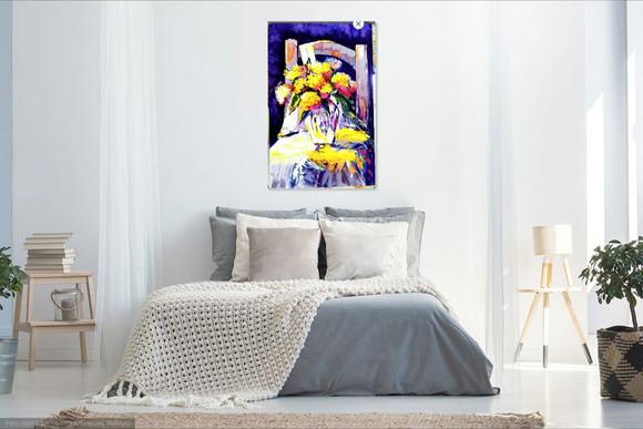 Quadros para Sala e Quarto Flores na Cadeira Black Friday