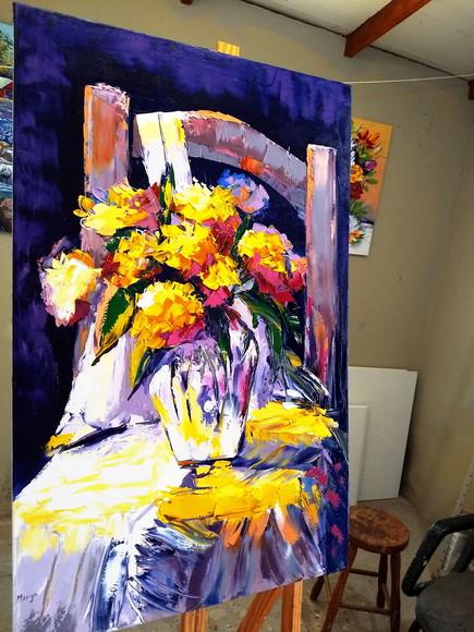 Quadros para Sala e Quarto Flores na Cadeira Black Friday