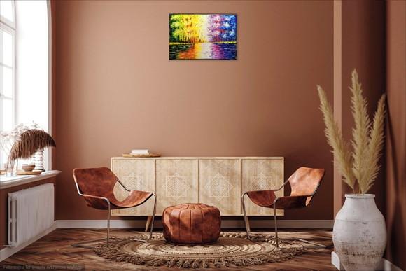 Quadros para Sala e Quarto Floresta Colorida Black Friday