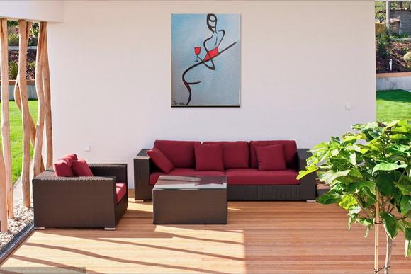 Quadros para Sala e Quarto Mulher Vinho Presente de Natal