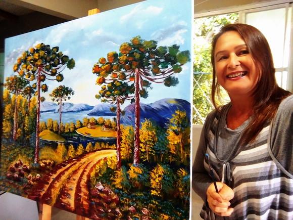 Quadros para Sala e Quarto Paisagem Araucárias Black Friday