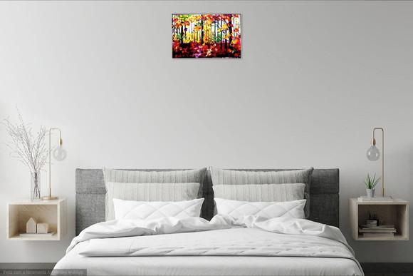 Quadros para Sala e Quarto Outono Floresta Presente de Natal