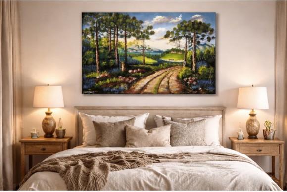 Quadros para Sala e Quarto Paisagem Araucárias Black Friday