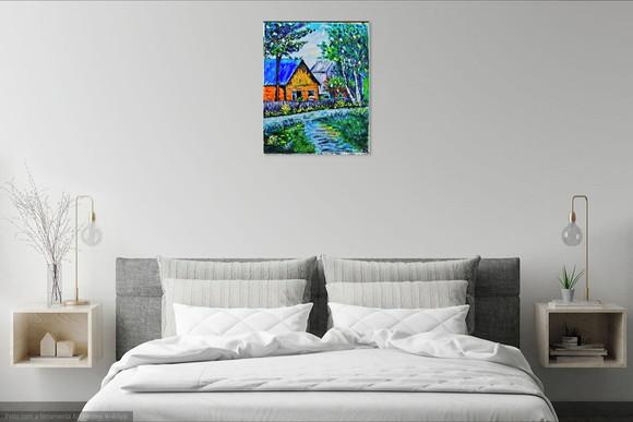 Quadros para Sala e Quarto Paisagem Casa Presente de Natal