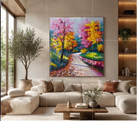 Quadros para Sala e Quarto Pintura em Tela Presente de Natal