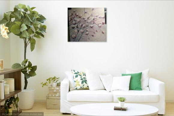Quadros para Sala e Quarto Pintura Magnólias Black Friday