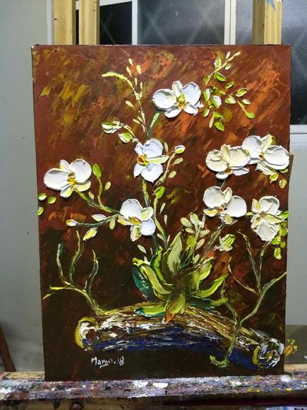 Quadros para Sala e Quarto Pintura Orquídeas Black Friday