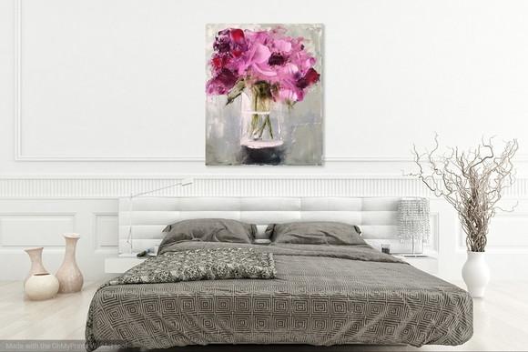Quadros para Sala e Quarto Pintura Tela Rosas Black Friday