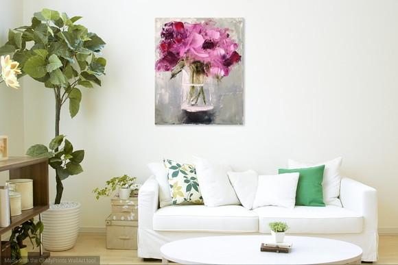 Quadros para Sala e Quarto Pintura Tela Rosas Black Friday