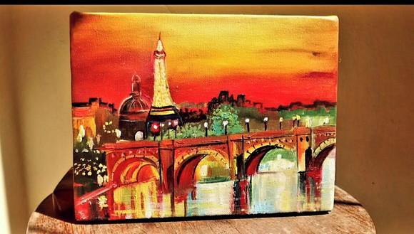 Quadros para Sala e Quarto Pintura Urbana França Friday