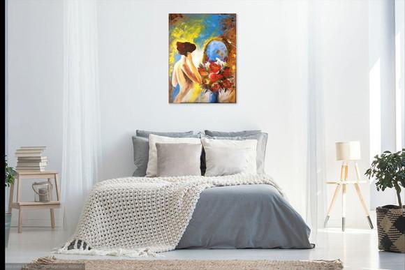 Quadros para Sala Mulher no Espelho Presente de Natal