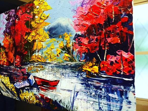 Quadros para Sala Paisagem Barcos no Lago Black Friday