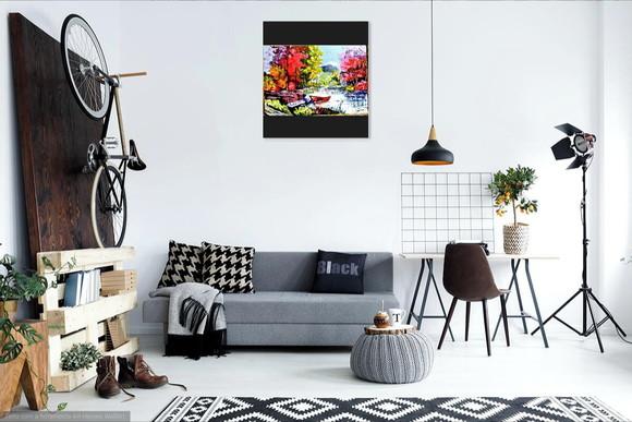 Quadros para Sala Paisagem Barcos no Lago Black Friday