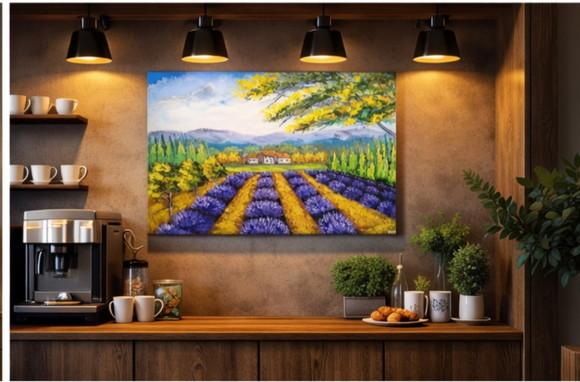 Quadros para Sala Paisagem Campo de Lavanda Black Friday