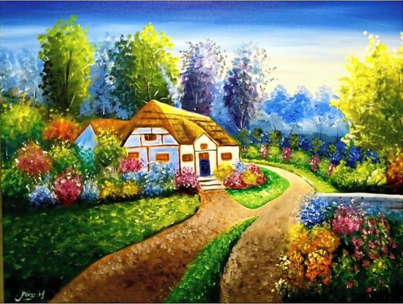 Quadros para Sala Paisagem Jardim Casa Francesa Black Friday