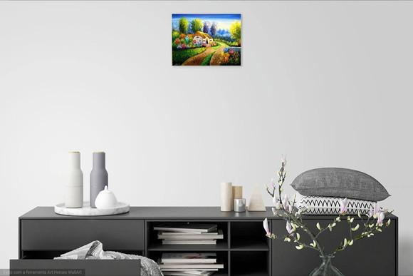 Quadros para Sala Paisagem Jardim Casa Francesa Black Friday