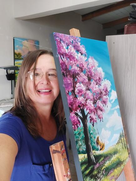 Quadros para Sala Paisagem Mulher Balanço Presente de Natal