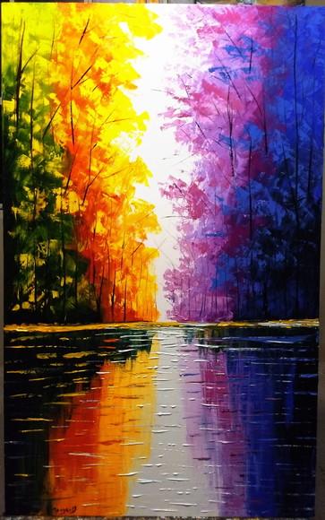 Quadros para Sala Paisagem Reflexo na Água Presente de Natal