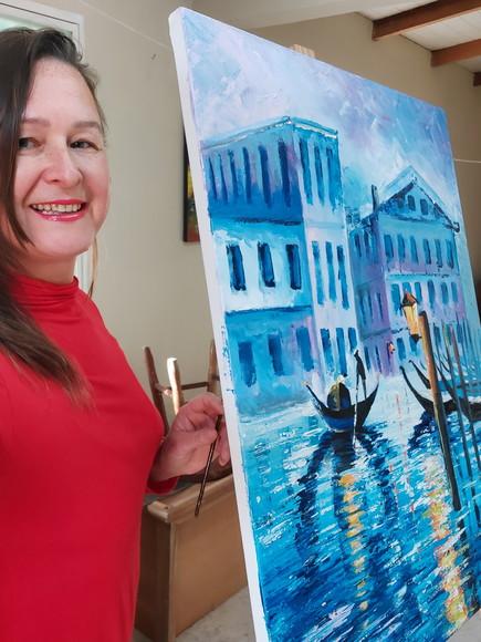 Quadros para Sala Paisagem Urbana Veneza Presente de Natal