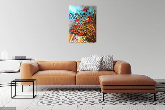 Quadros para Sala Pintura Amanhecer no Jardim Black Friday