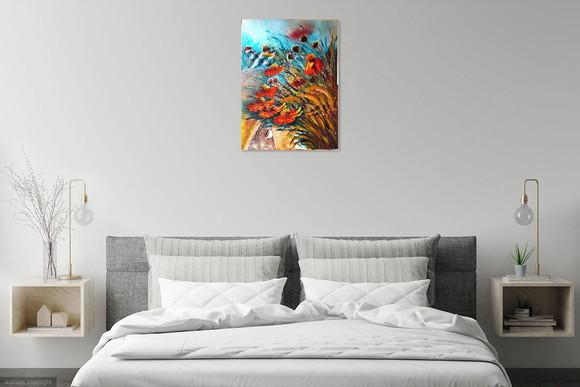 Quadros para Sala Pintura Amanhecer no Jardim Black Friday