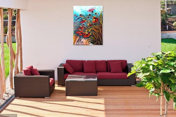 Quadros para Sala Pintura Amanhecer no Jardim Black Friday