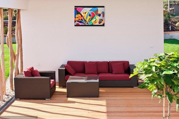 Quadros para Sala Pintura em Tela Abstrato Bolhas de Sabão