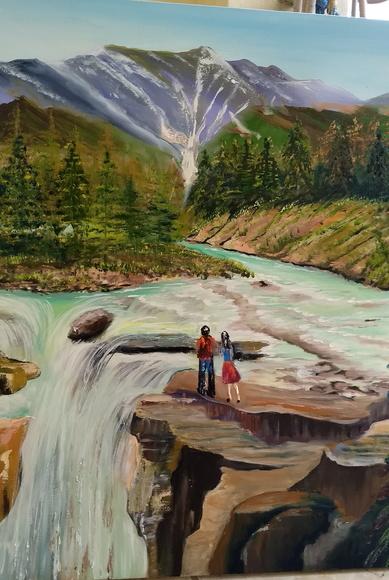 Quadros para Sala Pintura em Tela Cachoeira Black Friday