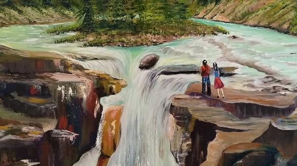 Quadros para Sala Pintura em Tela Cachoeira Black Friday