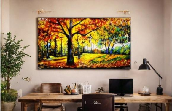 Quadros para Sala Pintura em Tela Paisagem Moderno Verão