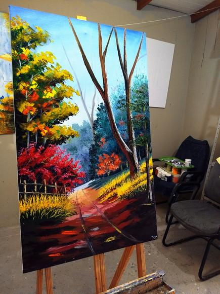 Quadros para Sala Pintura em Tela Paisagem Presente de Natal
