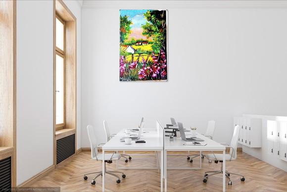 Quadros para Sala Pintura em Tela Paisagem Presente de Natal