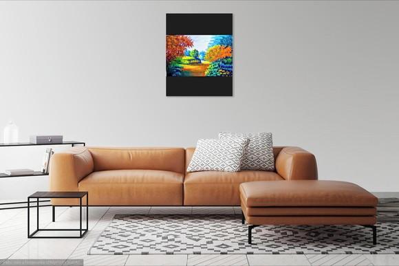 Quadros para Sala Pintura em Tela Paisagem Presente de Natal