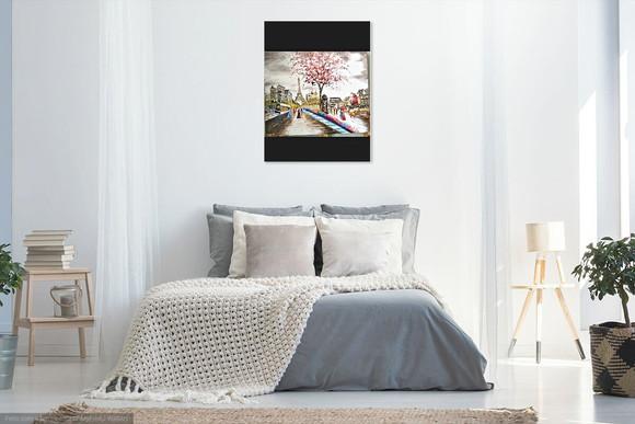 Quadros para Sala Pintura em Tela Paisagem Urbana París