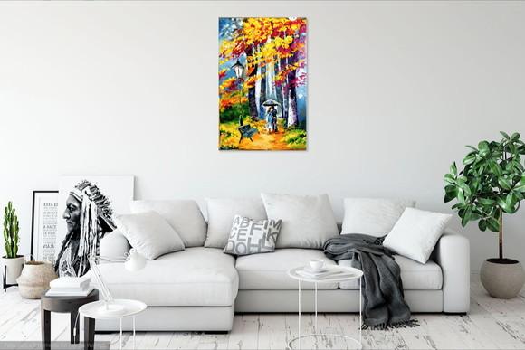 Quadros para Sala Pintura Paisagem Love Casal Black Friday