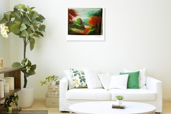 Quadros para Sala Pintura Tela Caminho de Casa Cipreste