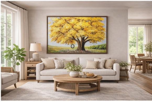 Quadros para Sala Pintura Tela Ipê Amarelo Presente de Natal