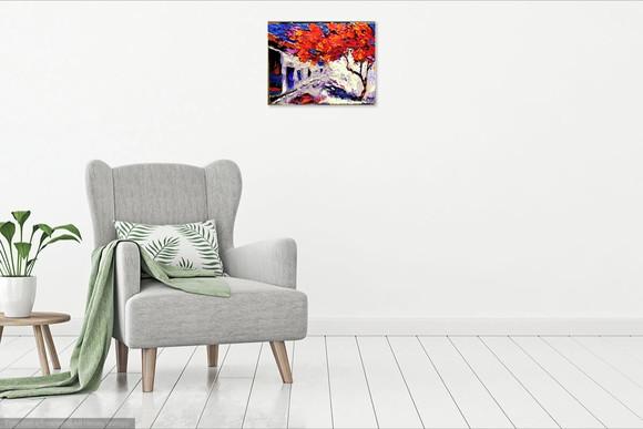 Quadros para Sala Pintura Tela Paisagem Presente de Natal